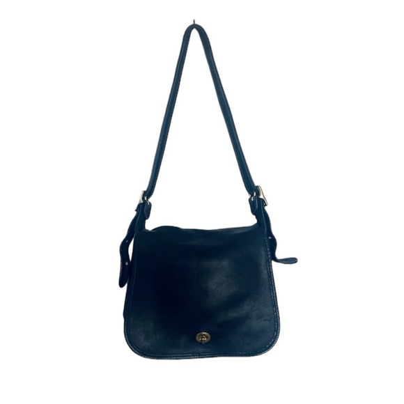 Vintage Coach Stewardess Bag in black leather - Picture 1 of 13